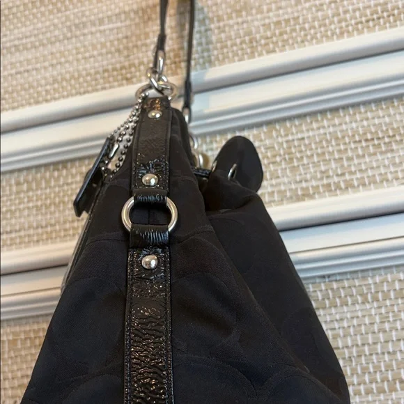 Coach Poppy Black Drawstring Bucket Bag EUC - Picture 10 of 16